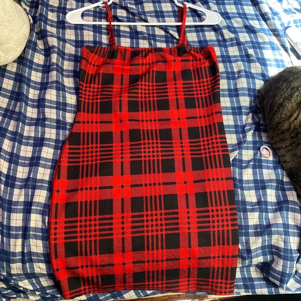 Plaid mini dress